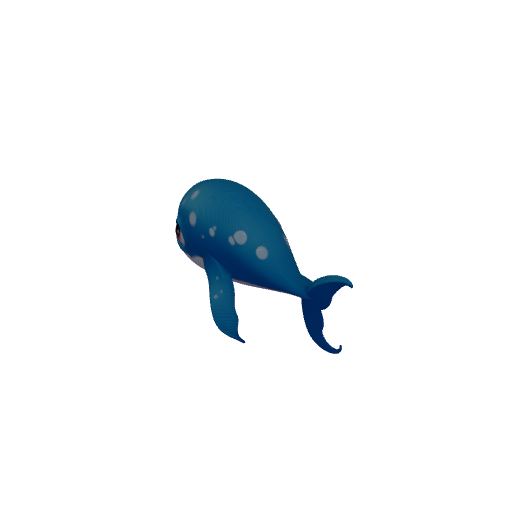 Stylish Blue Whale 3D Model