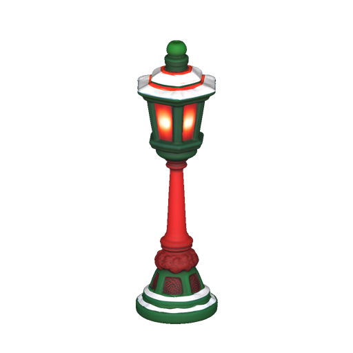 Winter Holiday Lantern Post