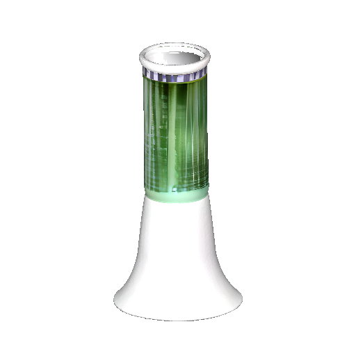 Modern Glass Vase with Green Liquid