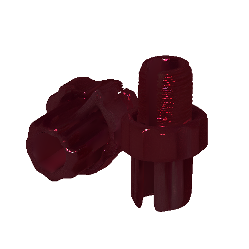 Glossy Red Hex Bolt Set