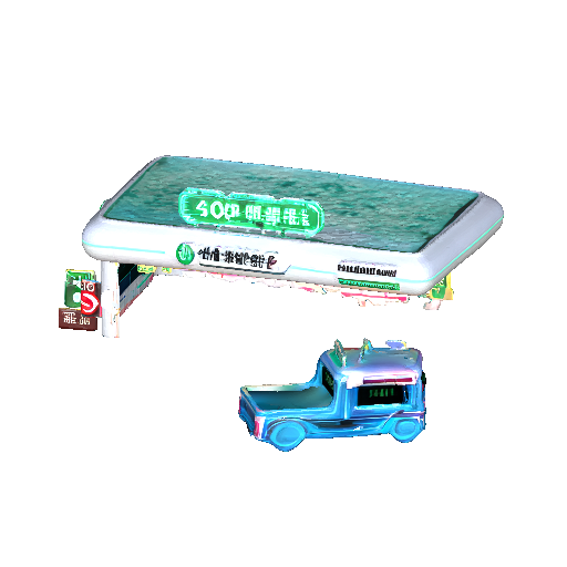 Futuristic Hovercraft and Pickup Truck Set