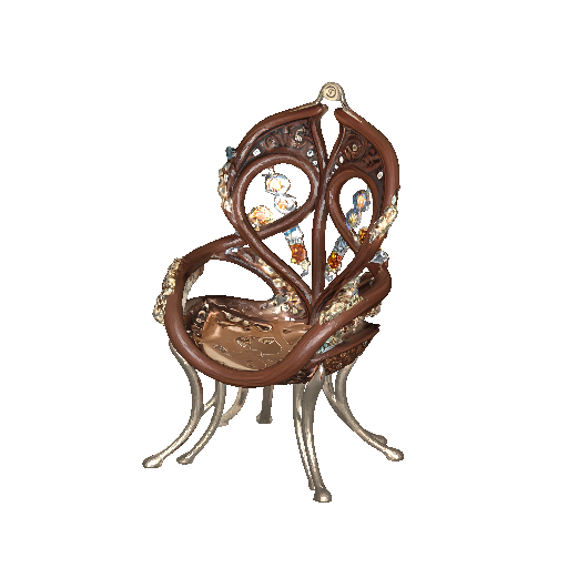 Elegant Ornate Chair with Intricate Sculptural Details