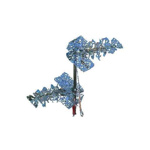 Abstract Blue Geometric Sculpture