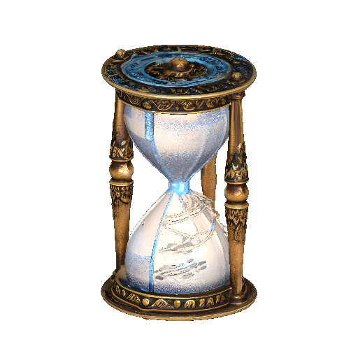 Elegant Antique Hourglass with Glowing Sands
