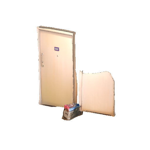 Modern Interior Door with Doorstop and Door Handle