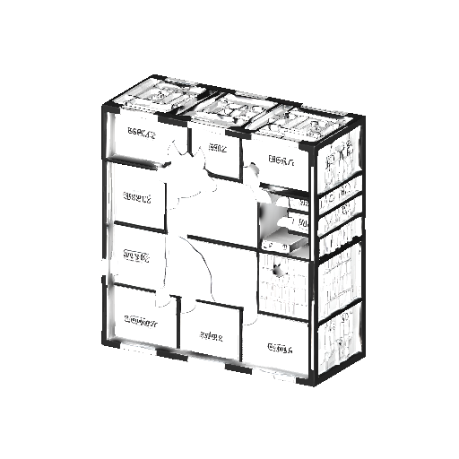 Minimalist Storage Cabinet with Drawer Labels
