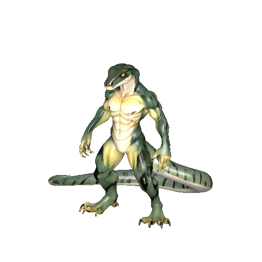 Muscular Crocodile Warrior