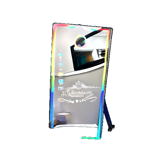 Futuristic Smart Mirror with Rainbow Edge Lighting