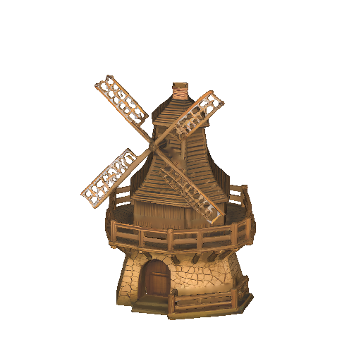 Rustic Wooden Windmill