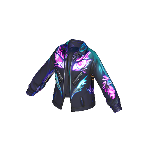 Neon Glow Leather Jacket