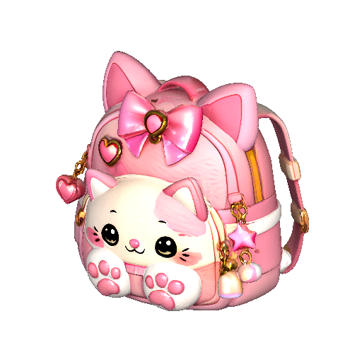 Cute Pink Cat Backpack