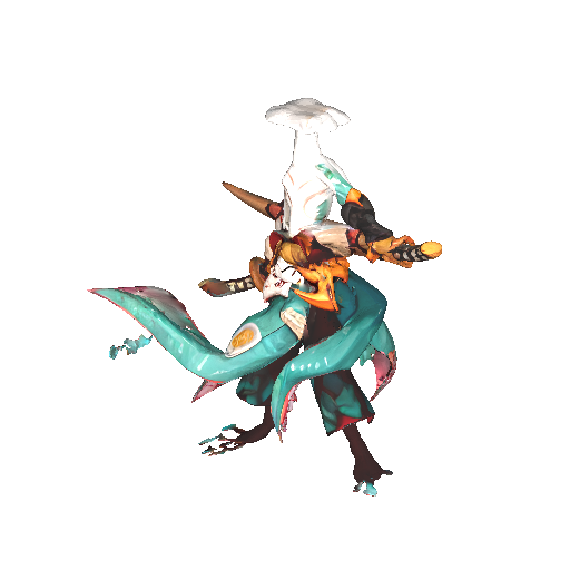 Dynamic Samurai Warrior with Dual Blades
