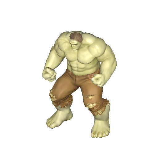 Mighty Green Brawler Character 3D Model